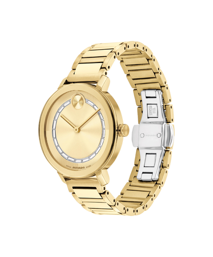 Movado's BOLD Evolution 2.0 with Gold-toned Museum Dial & Crystals