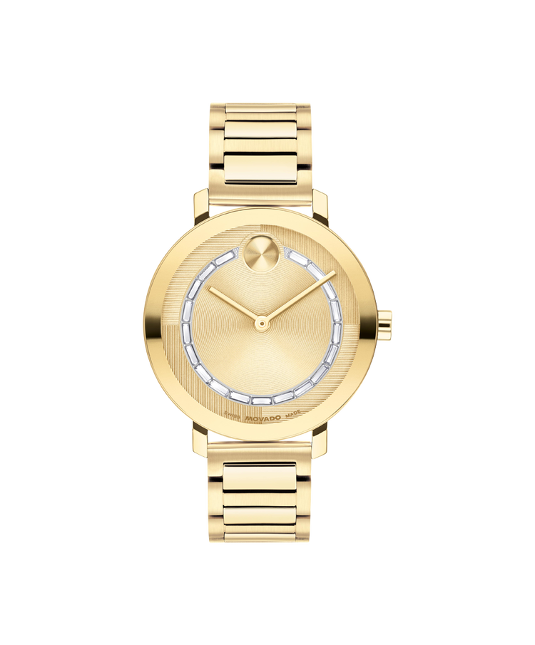 Movado's BOLD Evolution 2.0 with Gold-toned Museum Dial & Crystals