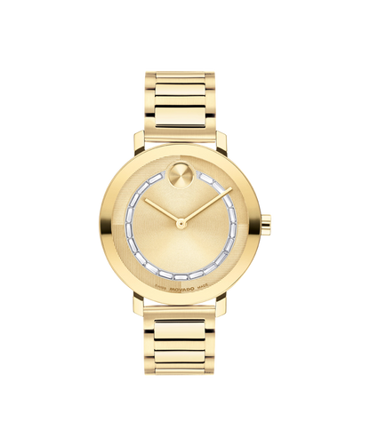 Movado's BOLD Evolution 2.0 with Gold-toned Museum Dial & Crystals