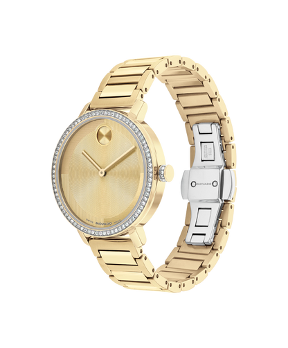 Movado's BOLD Evolution 2.0 with Gold-toned Museum Dial & Crystals