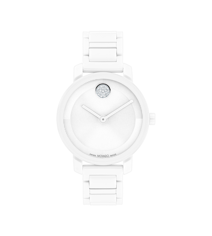 Movado's BOLD Evolution 2.0 with White Museum Dial & Crystals