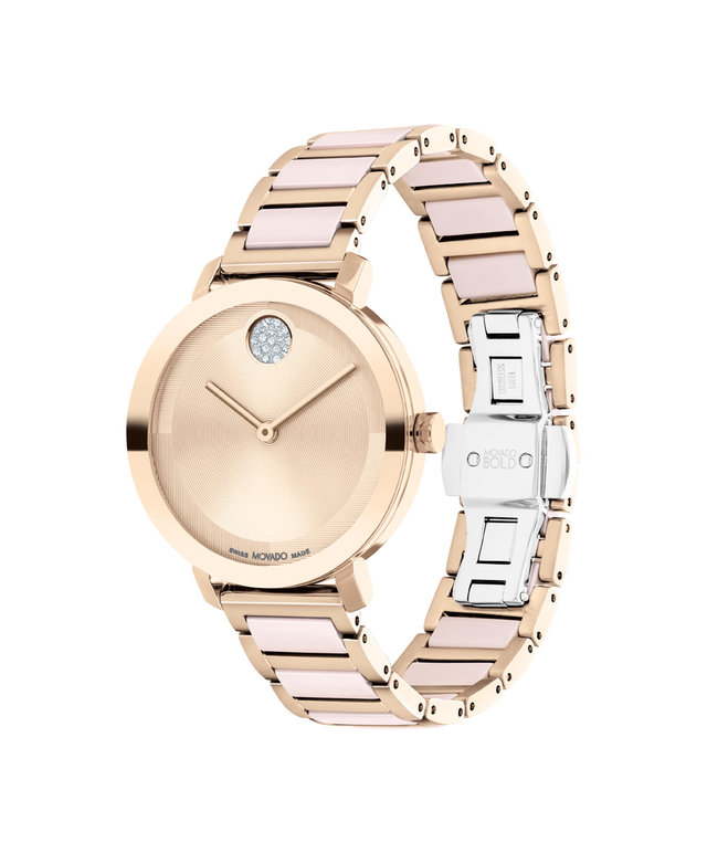 Movado's BOLD Evolution 2.0 with Carnation Museum Dial & Crystals