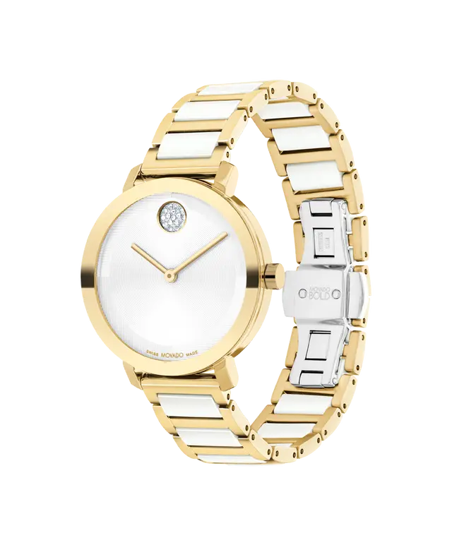 Movado's BOLD Evolution 2.0 with Silver-white Museum Dial & Crystals