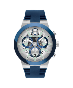 Movado's BOLD Fusion with Blue Skeleton Chronograph Dial