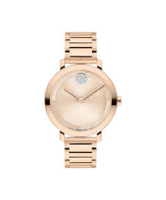 Movado's BOLD Evolution 2.0 with Rose Gold-tone Museum Dial & Crystals