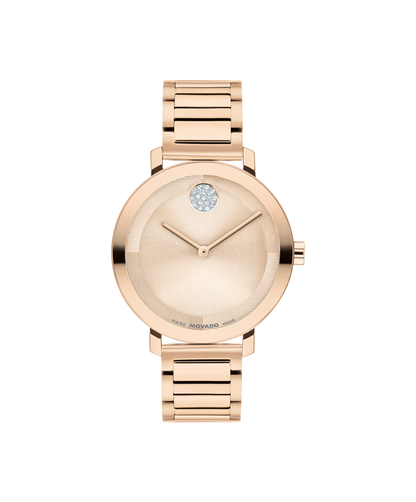 Movado's BOLD Evolution 2.0 with Rose Gold-tone Crystal Museum Dial