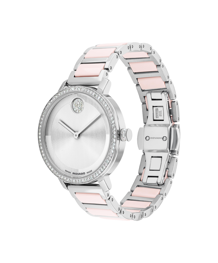 Movado's BOLD Evolution 2.0 with Silver-toned Museum Dial & Crystals