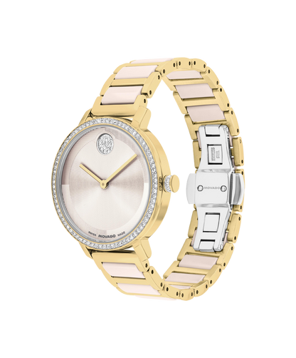 Movado's BOLD Evolution 2.0 with Taupe Museum Dial & Crystals