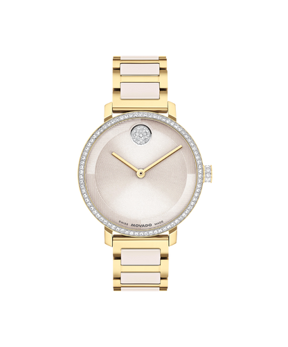 Movado's BOLD Evolution 2.0 with Taupe Museum Dial & Crystals
