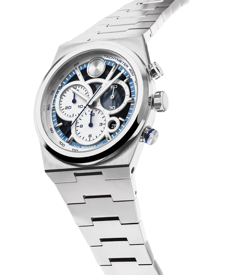Movado's BOLD Quest with Blue Skeleton Dial