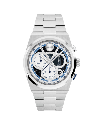 Movado's BOLD Quest with Blue Skeleton Dial