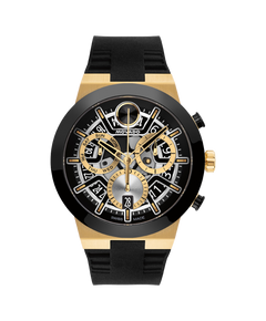 Movado's BOLD Fusion with Black Skeleton Chronograph Dial