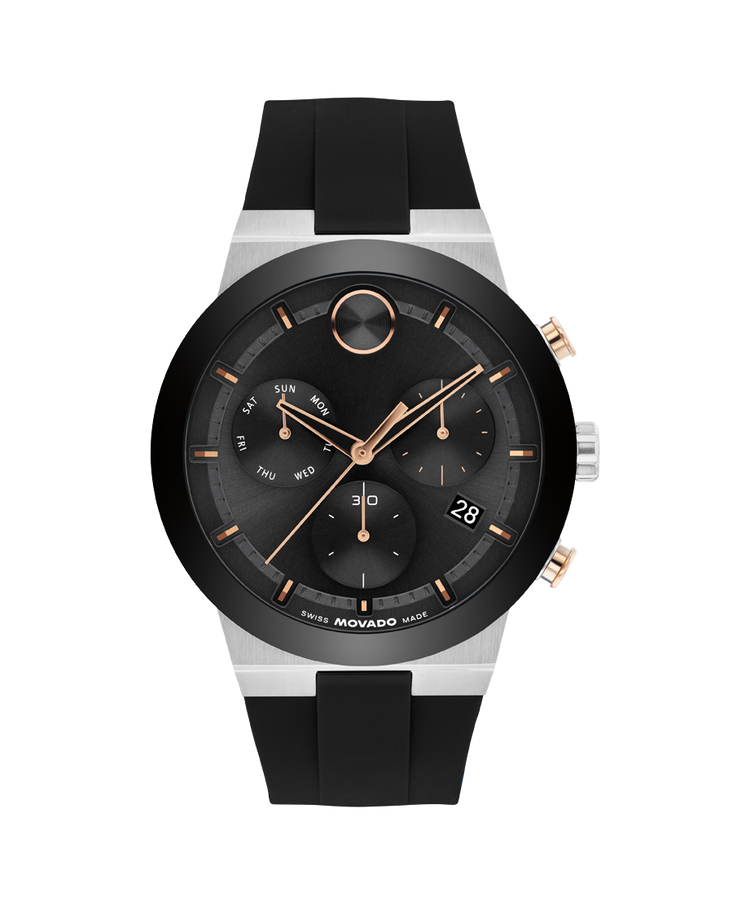 Movado's BOLD Fusion with Black Chronograph Dial