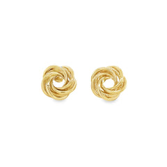 Jai's 14K Yellow Gold Floral Knotted Studs