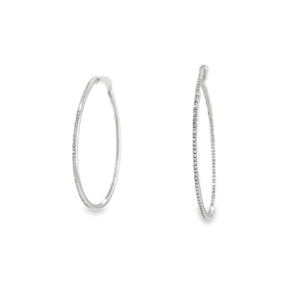 Jai's 14K White Gold Diamond Inside-out Hoops