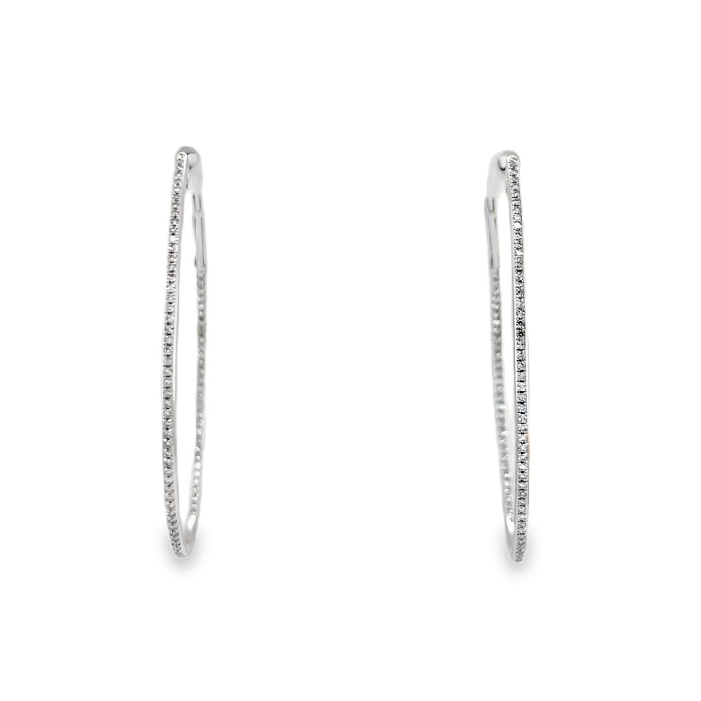 Jai's 14K White Gold Diamond Inside-out Hoops