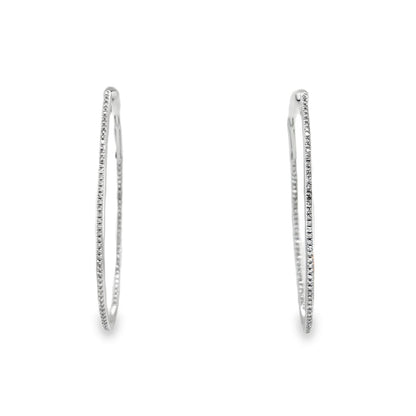 Jai's 14K White Gold Diamond Inside-out Hoops