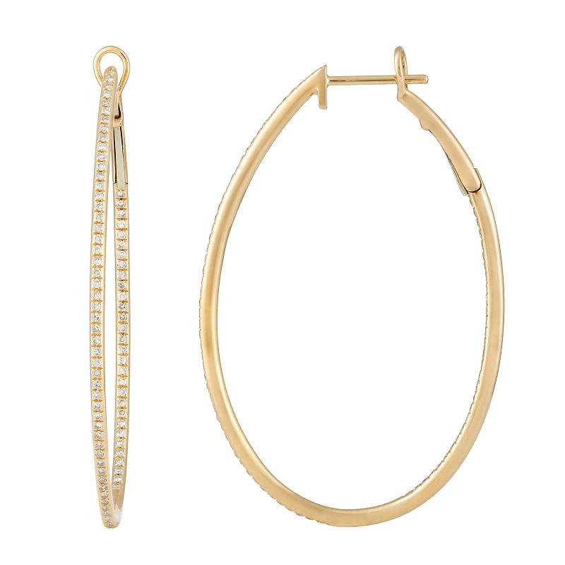 Jai's 14K Yellow Gold Diamond Inside-out Hoops