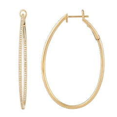 Jai's 14K Yellow Gold Diamond Inside-out Hoops
