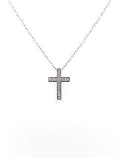 Jai's 14K White Gold Diamond Cross Pendant