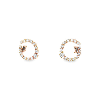 Hans Krieger's 18K Rose Gold Diamond Hoops