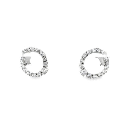 Hans Krieger's 18K White Gold Diamond Hoops