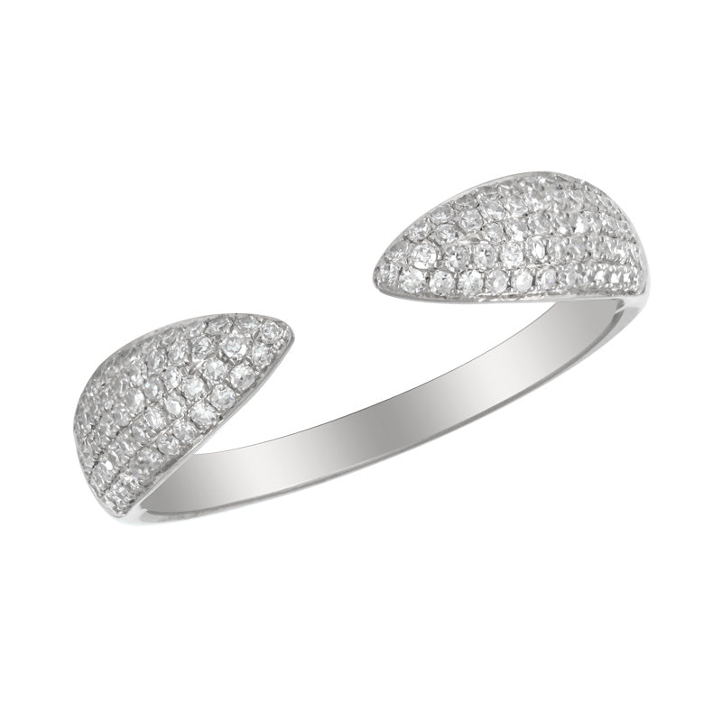 Jai's 14K White Gold Diamond Pave Open-band Ring