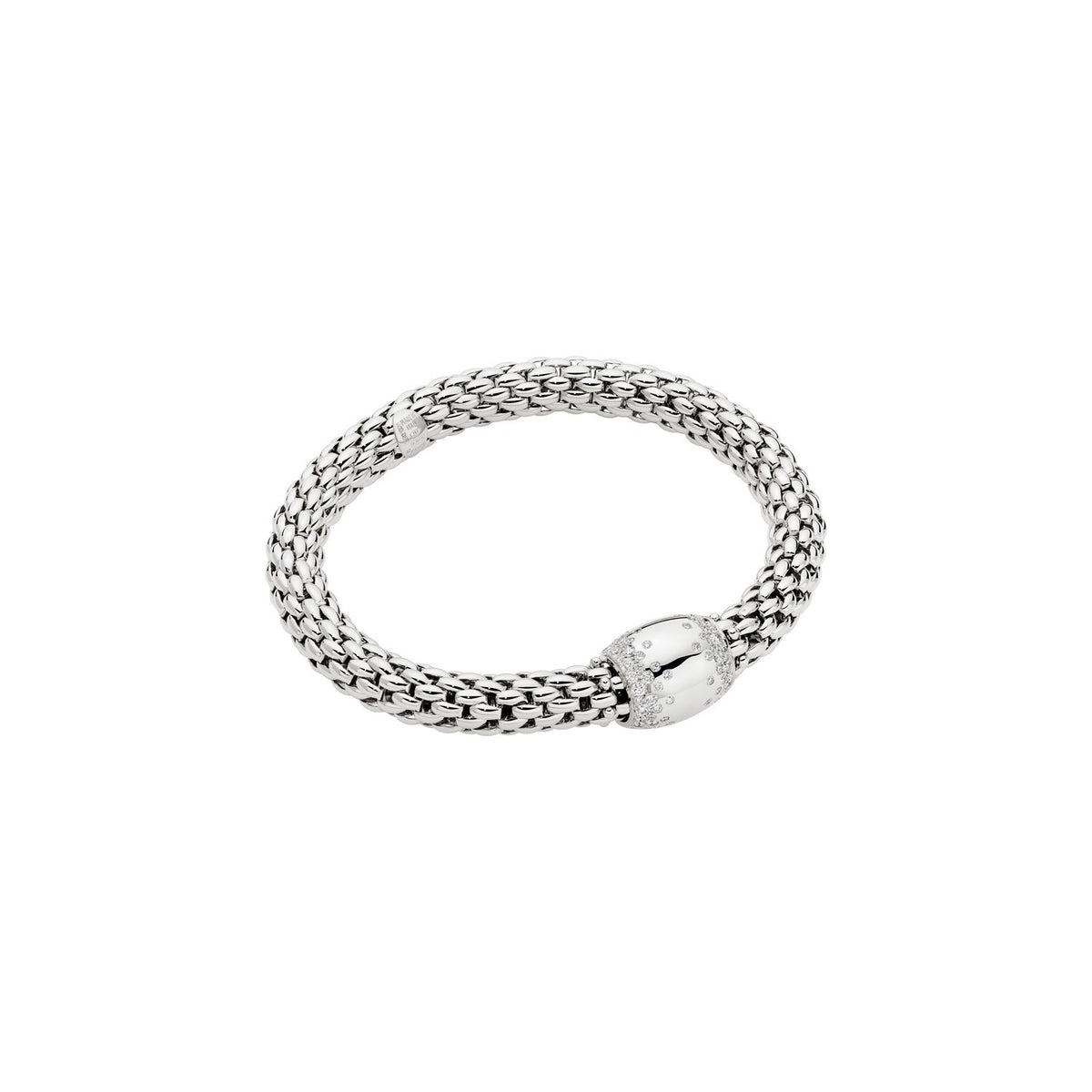 Fope's 18K White Gold Love Nest Diamond Bracelet