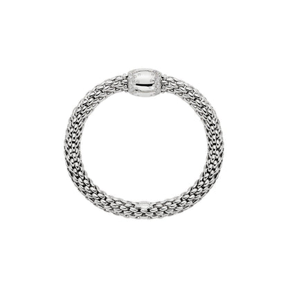 Fope's 18K White Gold Love Nest Diamond Bracelet