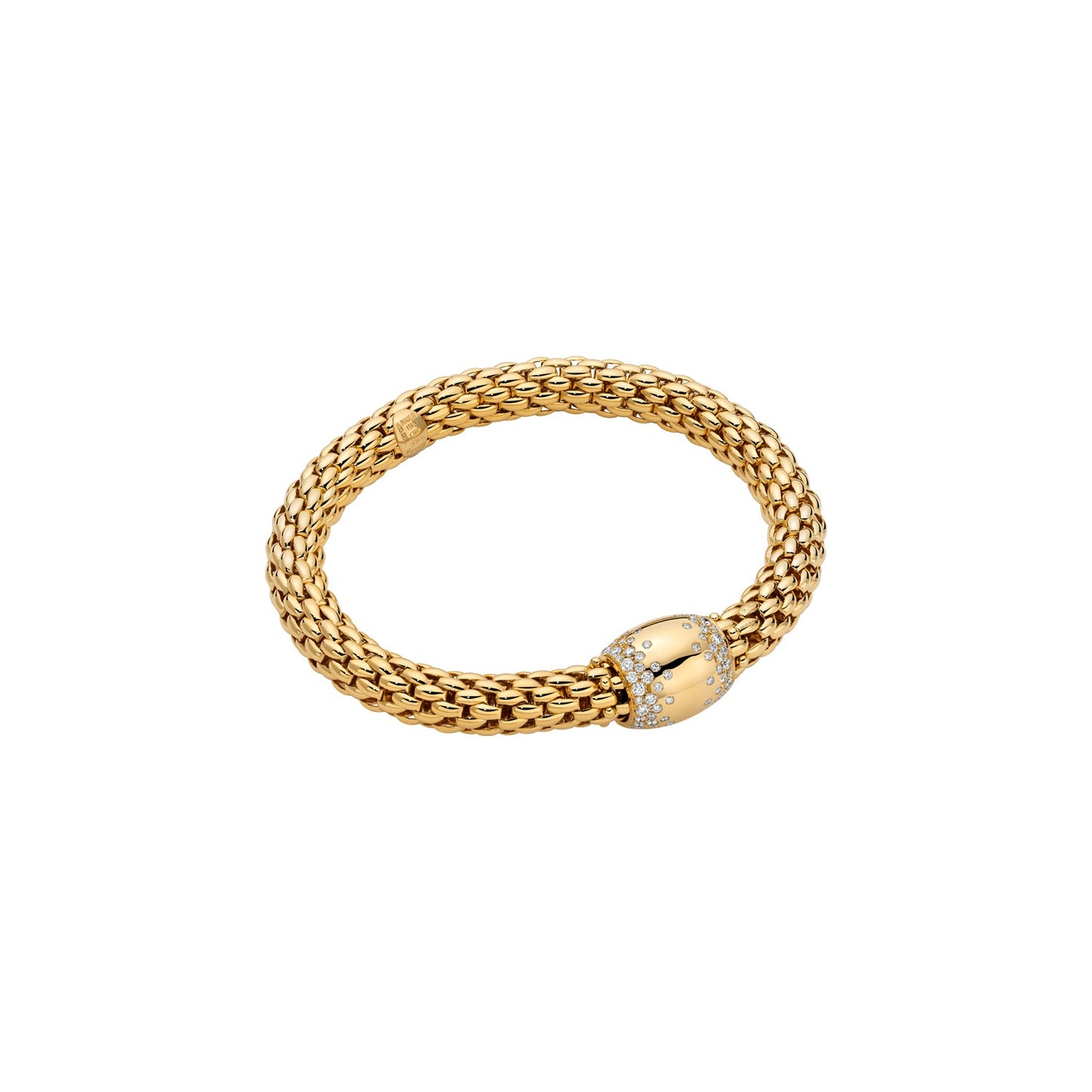 Fope's 18K Yellow Gold Love Nest Diamond Bracelet