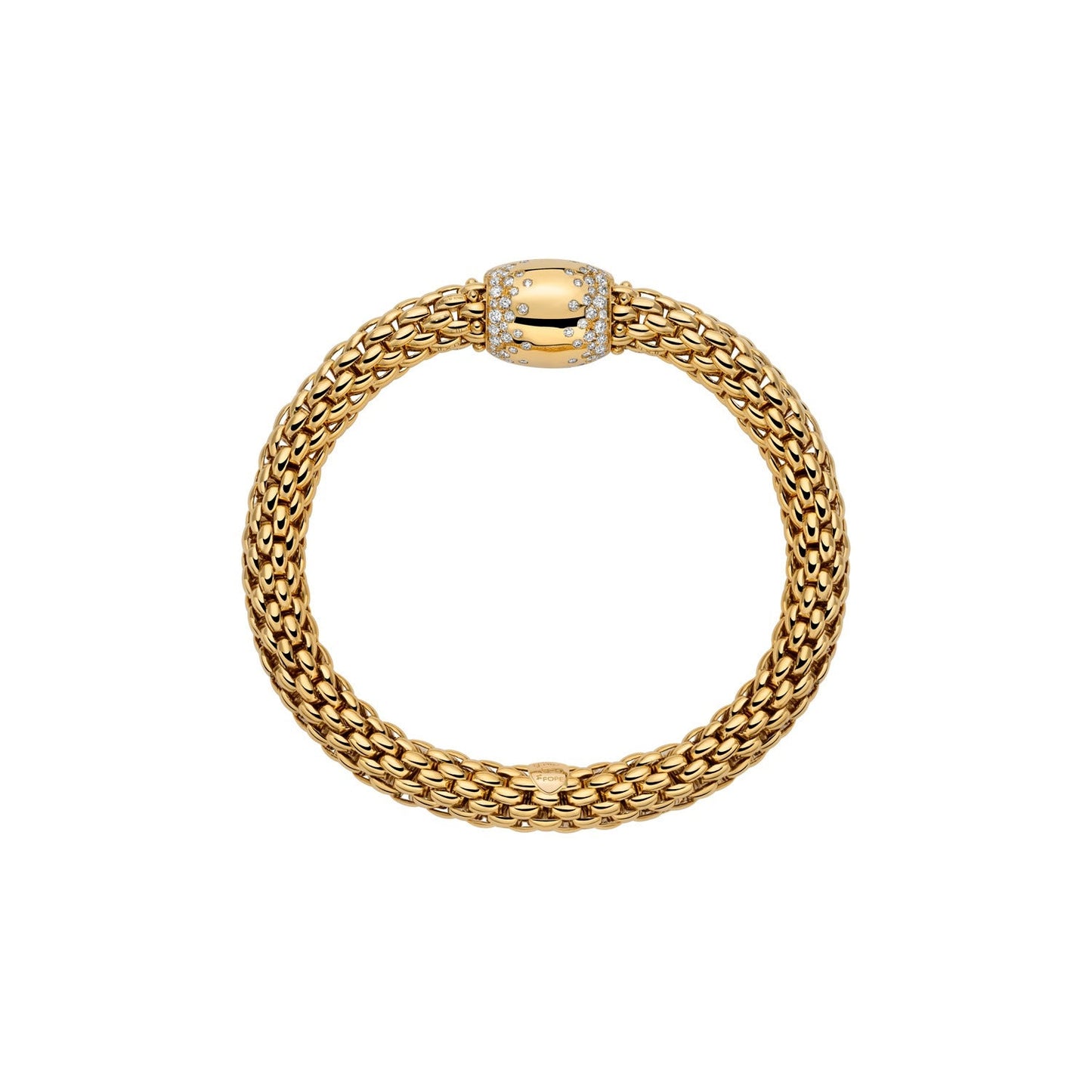 Fope's 18K Yellow Gold Love Nest Diamond Bracelet