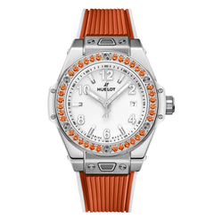 Hublot's Big Bang One Click Joyful Steel Orange with White Dial & Orange Sapphires