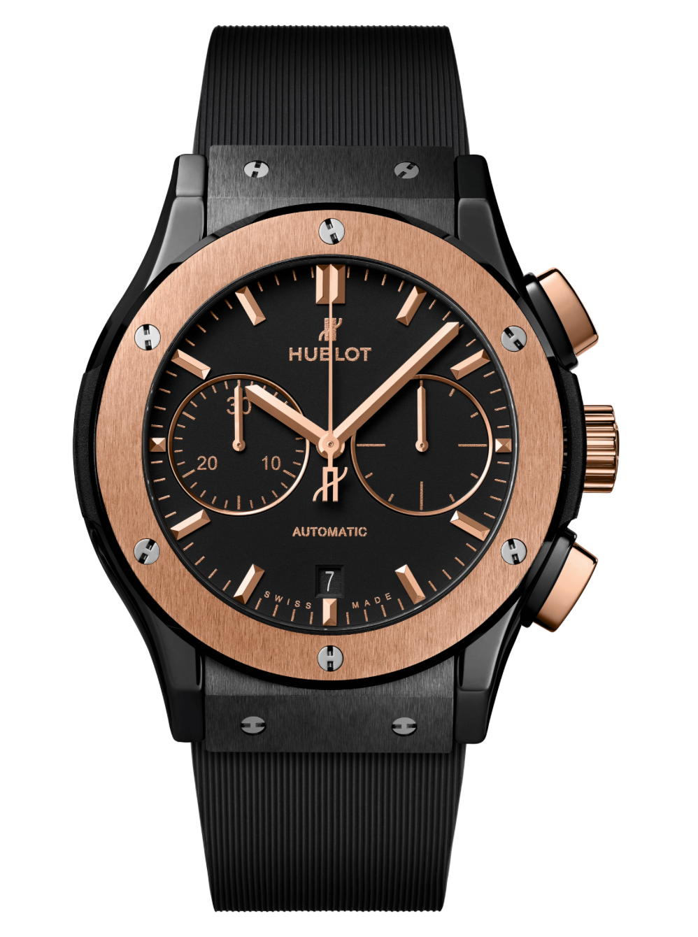 Hublot's Classic Fusion Ceramic King Gold with Black Chronograph Dial