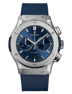 Hublot's Classic Fusion Chronograph Titanium Blue with Blue Dial