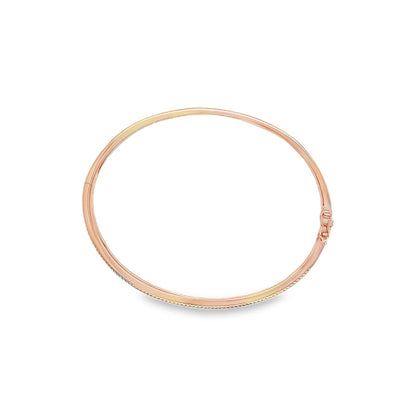 Jai's 14K Rose Gold Pave Diamond Bangle