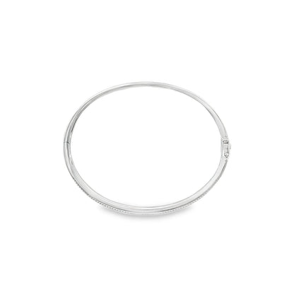 Jai's 14K White Gold Pave Diamond Bangle