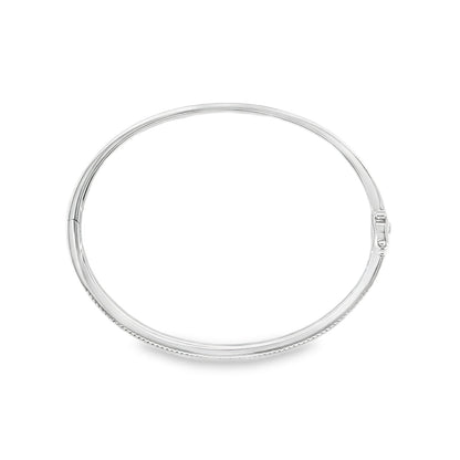 Jai's 14K White Gold Pave Diamond Bangle