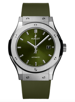 Hublot's Classic Fusion Titanium Green 42MM with Green Dial