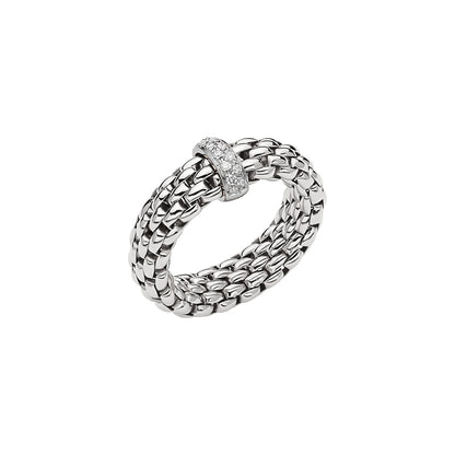 Fope's 18K White Gold Vendome Flex'it Diamond Ring