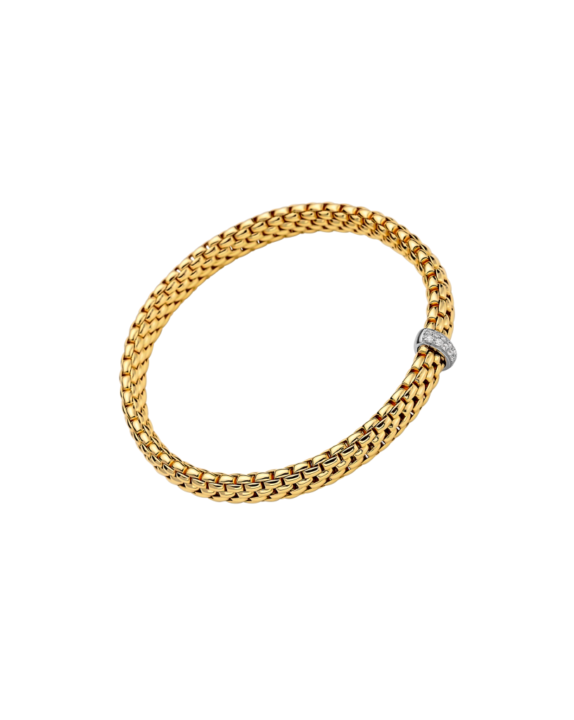 Fope's 18K Yellow Gold Vendome Diamond Bracelet