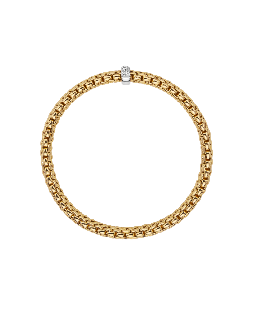Fope's 18K Yellow Gold Vendome Diamond Bracelet