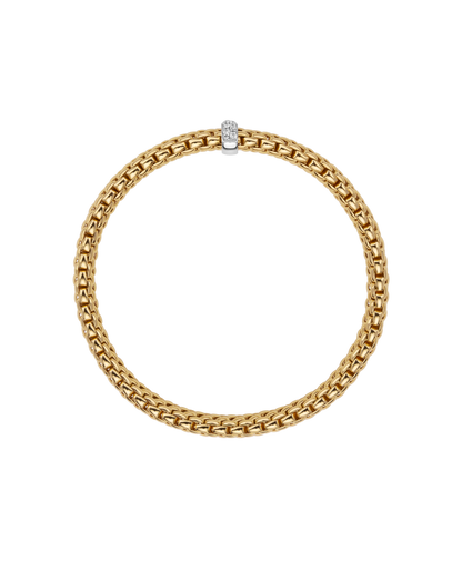 Fope's 18K Yellow Gold Vendome Diamond Bracelet