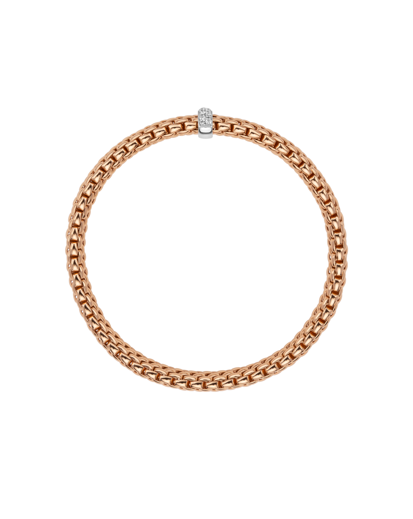 Fope's 18K Rose Gold Vendome Flex'it Diamond Bracelet