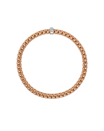 Fope's 18K Rose Gold Vendome Flex'it Diamond Bracelet