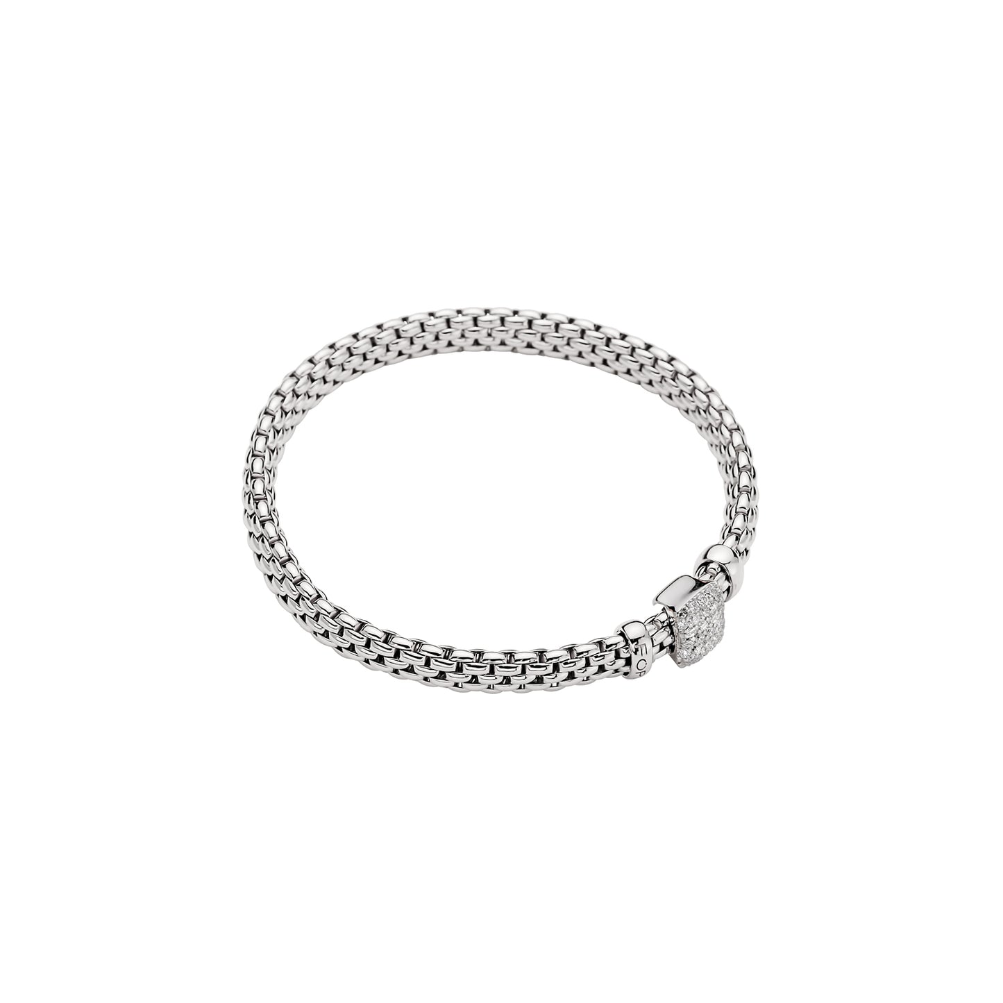Fope's 18K White Gold Vendome Flex'it Diamond Bracelet