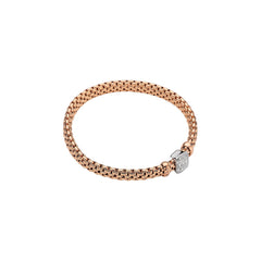 Fope's 18K Rose Gold Vendome Flex'it Multi-rondel Diamond Bracelet