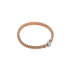 Fope's 18K Rose Gold Vendome Flex'it Diamond Bracelet