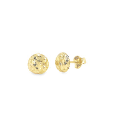 Jai's 14K Yellow Gold Diamond-cut Sphere Studs