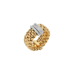 Fope's 18K Yellow Gold Panorama Flex'it Multi-rondel Diamond Ring
