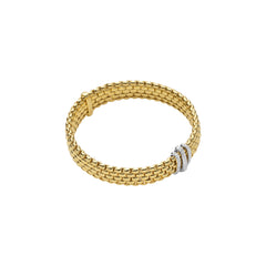 Fope's 18K Yellow Gold Panorama Flex'it Multi-strand Diamond Bracelet